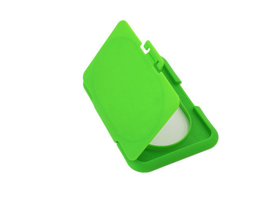Het groene Plastic Natte Weefsel veegt Doos Flip Top Cap Length 79.5mm af
