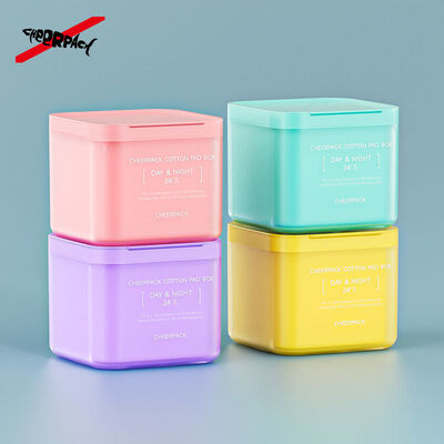 kwaliteit  100 Sheet Skincare Cotton Pad Box 2.0 Bulk Order Plastic Jars with Removable PP Liner Food Grade for Cosmetic Brands/OEM Fabriek