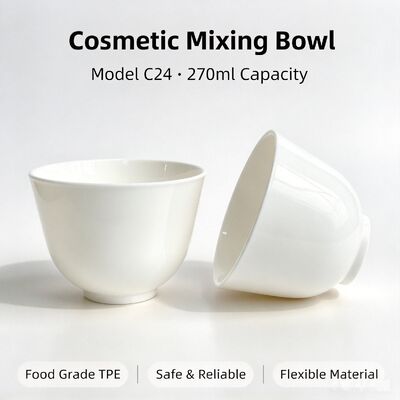 Kwaliteit  C24 Food‑Grade TPE Cosmetic Mixing Bowl 270ml For Salon & DIY Skincare | Safe for mixing mask powder & beauty paste. Reusable non‑stick beauty container for professional salon and home DIY facial care Fabriek