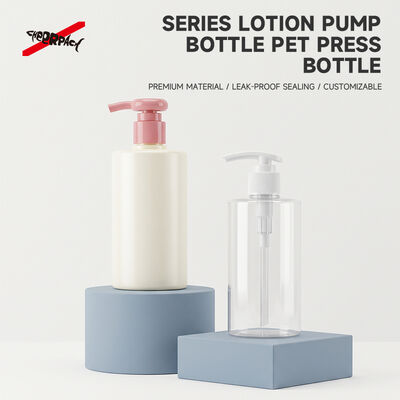 Kwaliteit  250ml 300ml 500ml PET Lotion Pump Bottle | Cosmetic Shampoo Packaging Supplier | Multi-size cylinder PET bottle, 24 thread neck, leak-proof. Custom color & logo for shampoo, body wash, skincare liquid Fabriek