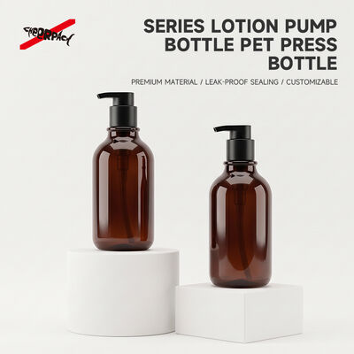 Kwaliteit  500ml Amber PET Lotion Pump Bottle | Cosmetic Shampoo Packaging Supplier | Thickened base, leak-proof. Custom logo & color for shampoo, body wash, skincare liquid. Bulk wholesale, flexible MOQ. Fabriek