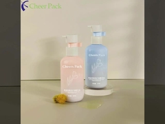 300 ml Flip Top Cap HDPE Plastic Shampoo Babycare Pink Flask Lotion Pump voor cosmetische verpakkingen