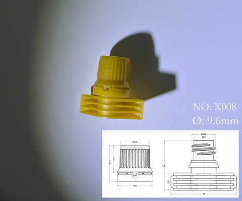 PE materiaal voor kruiden, kip essence, gezichtsmasker cosmetica 9,6mm binnendiameter plastic spoot cap fabrikant