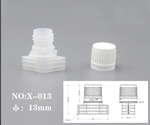 PE-materiaal Plastic spout caps met een binnendiameter van 13 mm voor kruiden, suiker en vruchtensap