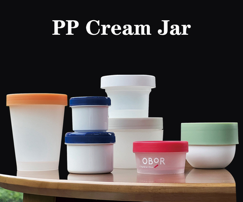 PP PCR materiaal 50ml 100ml 200ml breed mond blikjes voor cosmetica glazuur, mousse cake en ijs