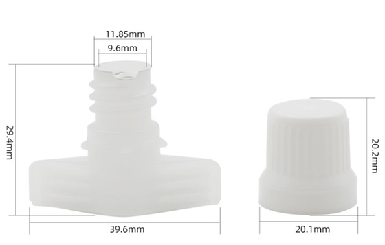 9.6 mm plastic spootkappen met afdichting aluminiumfolie wasmiddel