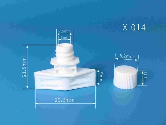 5 mm Plastic Spout Caps gebruiken op stand-up zak verpakking voor het verpakken van voedsel en cosmetica
