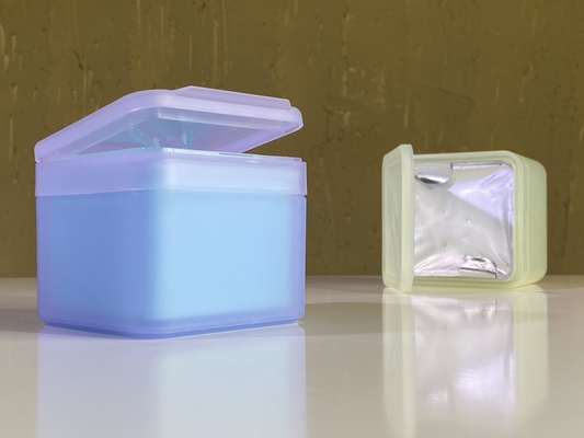 Plastic cosmetische potten voor katoenplaten en natte doekjes