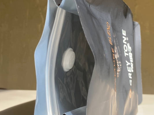 Gepersonaliseerde gedrukte rits stand-up zak 250g 500g koffiezak met klep plastic verpakking aluminium folie zak