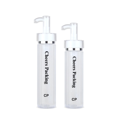 140 ml PET cosmetische flessen voor lotion, essentiële olie met pomp Groothandel PET cosmetische flessen