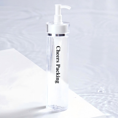 140 ml PET cosmetische flessen voor lotion, essentiële olie met pomp Groothandel PET cosmetische flessen