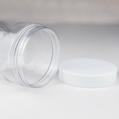 Groothandel huidverzorging lege body scrub PET potten Container helder rond plastic body scrub potten met deksels