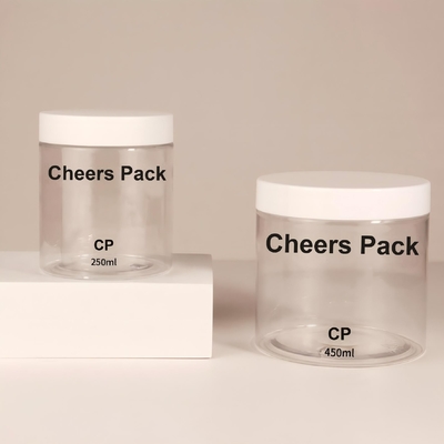 Populaire doorzichtige PET-plasticpotten met schroefluiken
