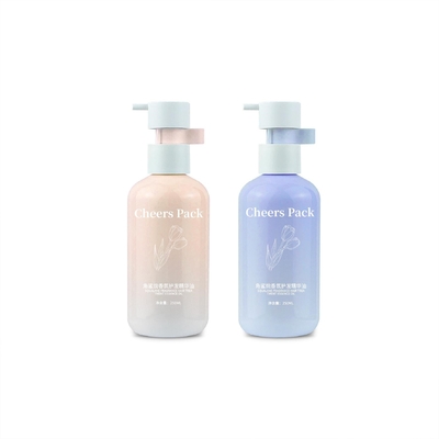 250 ml Flip Top Cap HDPE Plastic Shampoo Babycare Pink Bottle Lotion Pump Voor Cosmetische Verpakkingen