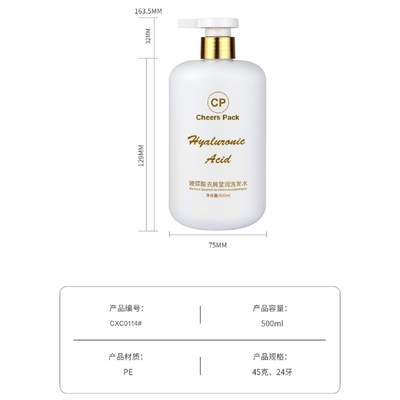 500 ml Plastic Pet Cosmetic Packaging Shampoo Lotion Pump Fles