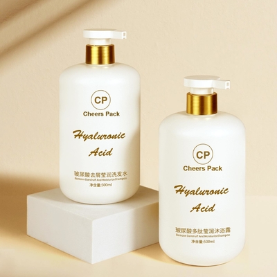500 ml Plastic Pet Cosmetic Packaging Shampoo Lotion Pump Fles