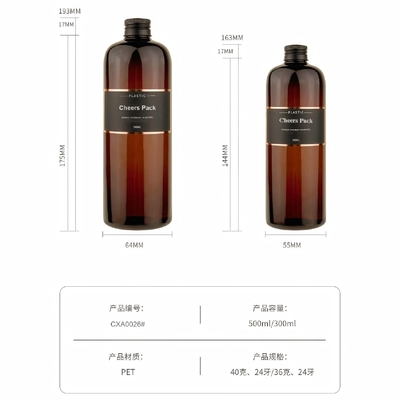 300 500 Lotion Pump Fles voor vloeibare lichaamswas 16 oz Duidelijke witte huishoudelijke plastic shampoo flessen