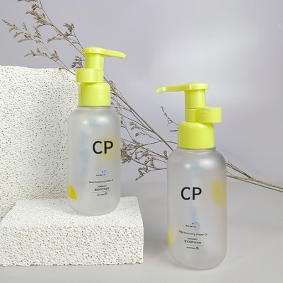 Ronde bodem Shampoo Fles Verpakking Press Bad olie fles Plastic was- en douche gel fles