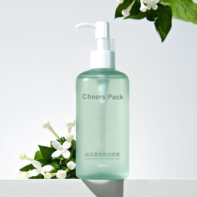 Groene luxe 50 ml 100 ml 450 ml ronde plastic cosmetische lotion flessen PP materiaal pers pomp knijpen flessen voor huidverzorging shampoo