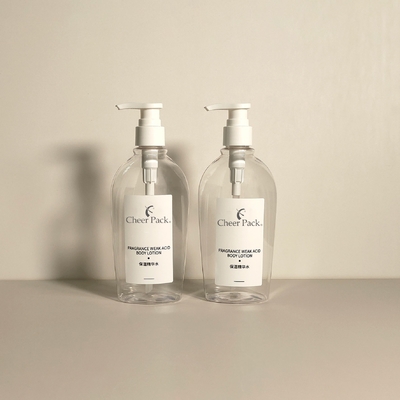Luxe PET Plastic 300ml Pump Flasken Wit Transparante Zwart voor Shampoo Conditioner Lotion Gezicht Reiniger Verpakking