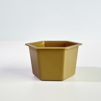 80 ml Hexagon PP wegwerpbeker met aluminiumfolie deksel