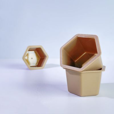 80 ml Hexagon PP wegwerpbeker met aluminiumfolie deksel