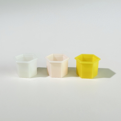 1.3 ml Hexagon PP Plastic Cup met aluminiumfolie deksel voor cosmetica