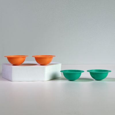 10 ml PP halfbolgische gele beker voor cosmetica Aanpasbaar