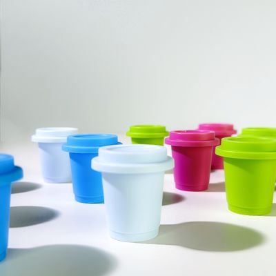 Portable 8ml Disposable Plastic PP Cups with Food Grade Foil Lid for Coffee Powder and Instant Beverages
