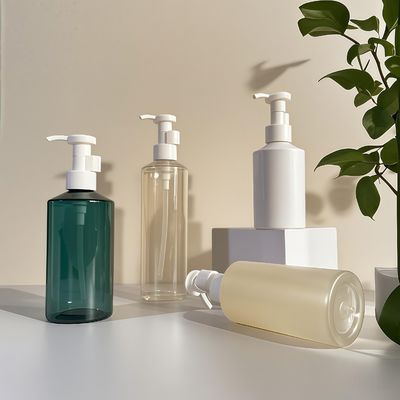 300ml-500ml PET Cilindervormige Lotion Pomp Fles voor Cosmetische Verpakking met Aanpasbare Logo Print