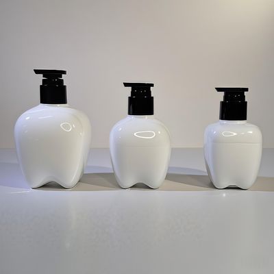 100-250ml Tandvormige Plastic Fles met Drukpomp voor Handzeep, Haarlotion, Handontsmettingsmiddel, Aanpasbaar Logo