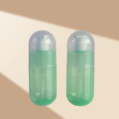 300 ml capaciteit transparante groene PET pomp dispenser fles voor cosmetische lotion met aangepast logo