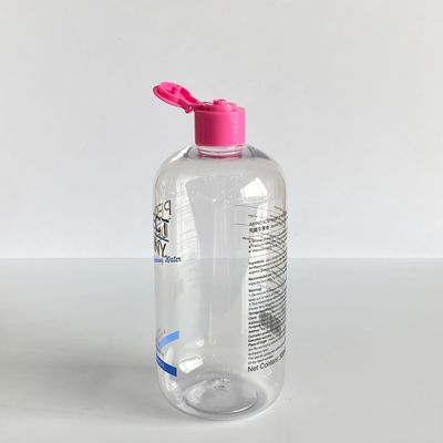 Op maat gedrukte PET-plastic fles met flip-top cap voor shampoo en bodywash