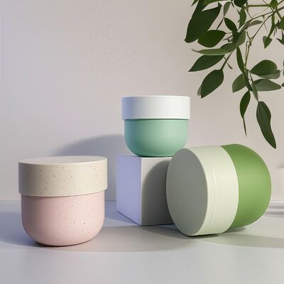 Food Grade PP Plastic Jar met schroeftop en UV Printed Label voor 150-500ml Cosmetic Face & Body Creams (Cheer Pack)