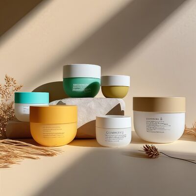 Food Grade PP Plastic Jar met schroeftop en UV Printed Label voor 150-500ml Cosmetic Face & Body Creams (Cheer Pack)