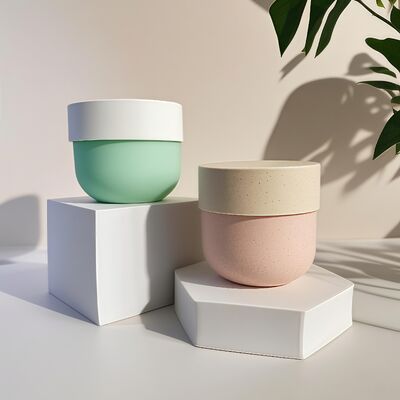 Food Grade PP Plastic Jar met schroeftop en UV Printed Label voor 150-500ml Cosmetic Face & Body Creams (Cheer Pack)