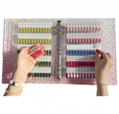 Afneembare acrylmagnetische nagelkunstplaat met 120/180/240 kleuren Gradiënt Kleurenboek Plastic Tool voor Nagelgel Tips