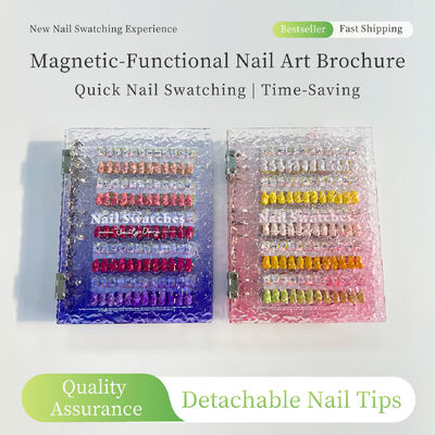 Afneembare acrylmagnetische nagelkunstplaat met 120/180/240 kleuren Gradiënt Kleurenboek Plastic Tool voor Nagelgel Tips