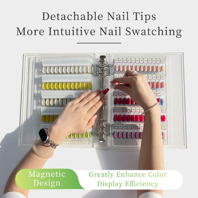Afneembare Transparante Acryl Magnetische Nail Art Display Board 120/180/240 Kleuren Boek Plastic Tool voor Nageltips Gemaakt Gel