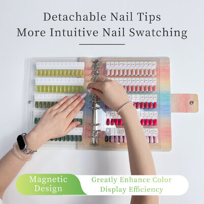 Professionele Afneembare Acryl Single Magnetic Nail Art Display Board Vierkante 120/180/240 Gradiënt Kleuren Plastic Tool voor Nagel