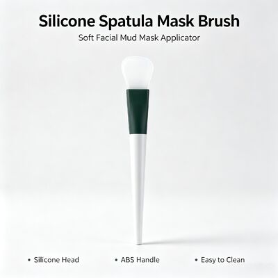 Siliconen Spatel Maskerkwast, Zachte Gezichtsmodder Masker Applicator met Siliconen Hoofd en ABS Handvat voor Gelijkmatige Huidverzorgingstoepassing