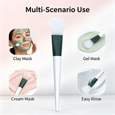 Siliconen Spatel Maskerkwast, Zachte Gezichtsmodder Masker Applicator met Siliconen Hoofd en ABS Handvat voor Gelijkmatige Huidverzorgingstoepassing