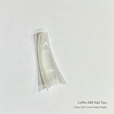 Coffin ABS Nail Tips, Clear Full Cover Valse Nagels voor Salon Nail Extension DIY Nail Art en Bulk Supply