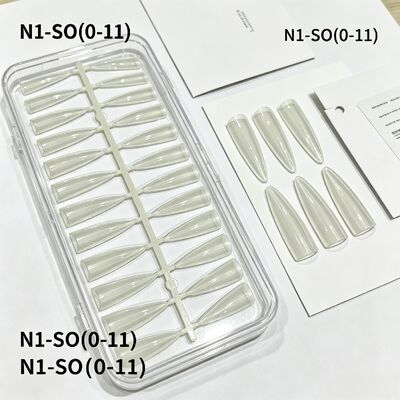Transparante nageltips full cover ABS kunstnagelset voor press-on vingers, salon nagelverlenging, DIY nail art en bulklevering