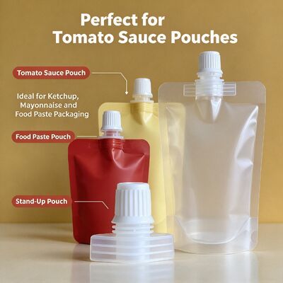 X010 9.6mm food grade PE plastic spout cap, acid & alkali resistant. Ideal for ketchup, sauce & paste stand-up spout pouches. Good heat welding, leak-proof threaded design for food liquid packaging.