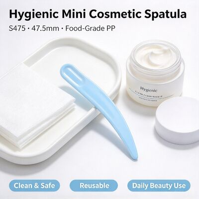 S475 47.5mm Food-Grade PP Cosmetic Spatula. Wit In-Stock Wholesale. Voor het extraheren en aanbrengen van gezichtscrème, perfect voor schoonheidssalons en cosmetische pot accessoires.