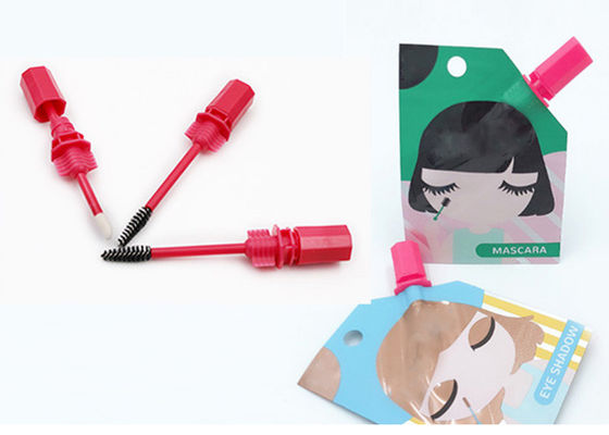 Rode Plastic Spuitenpijp met Borstel voor Lippenstift Sacket of Mascarazak